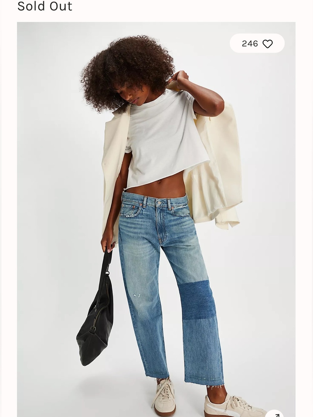Denimist Lucy Boyfriend Patched Jean Indigo wash Distressed Free People size 26